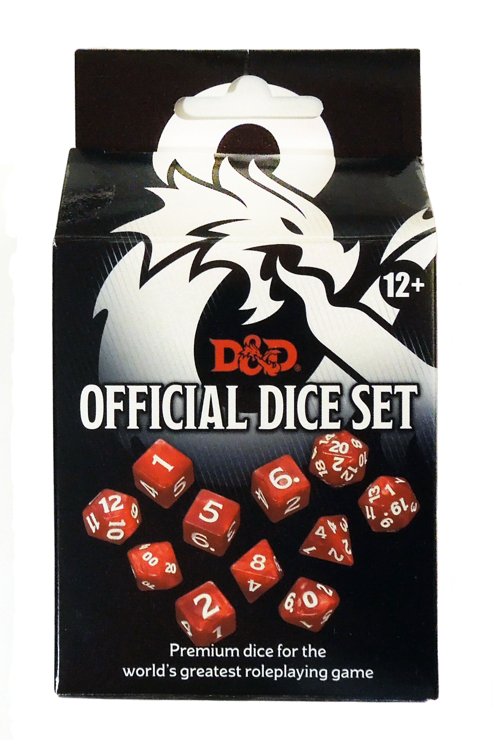 Picture of Dungeons and Dragons official dice set box