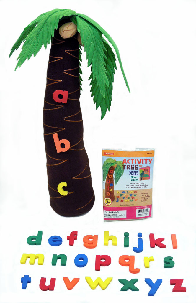 Picture of Chicka Chicka Boom Boom activity tree with velcro letters