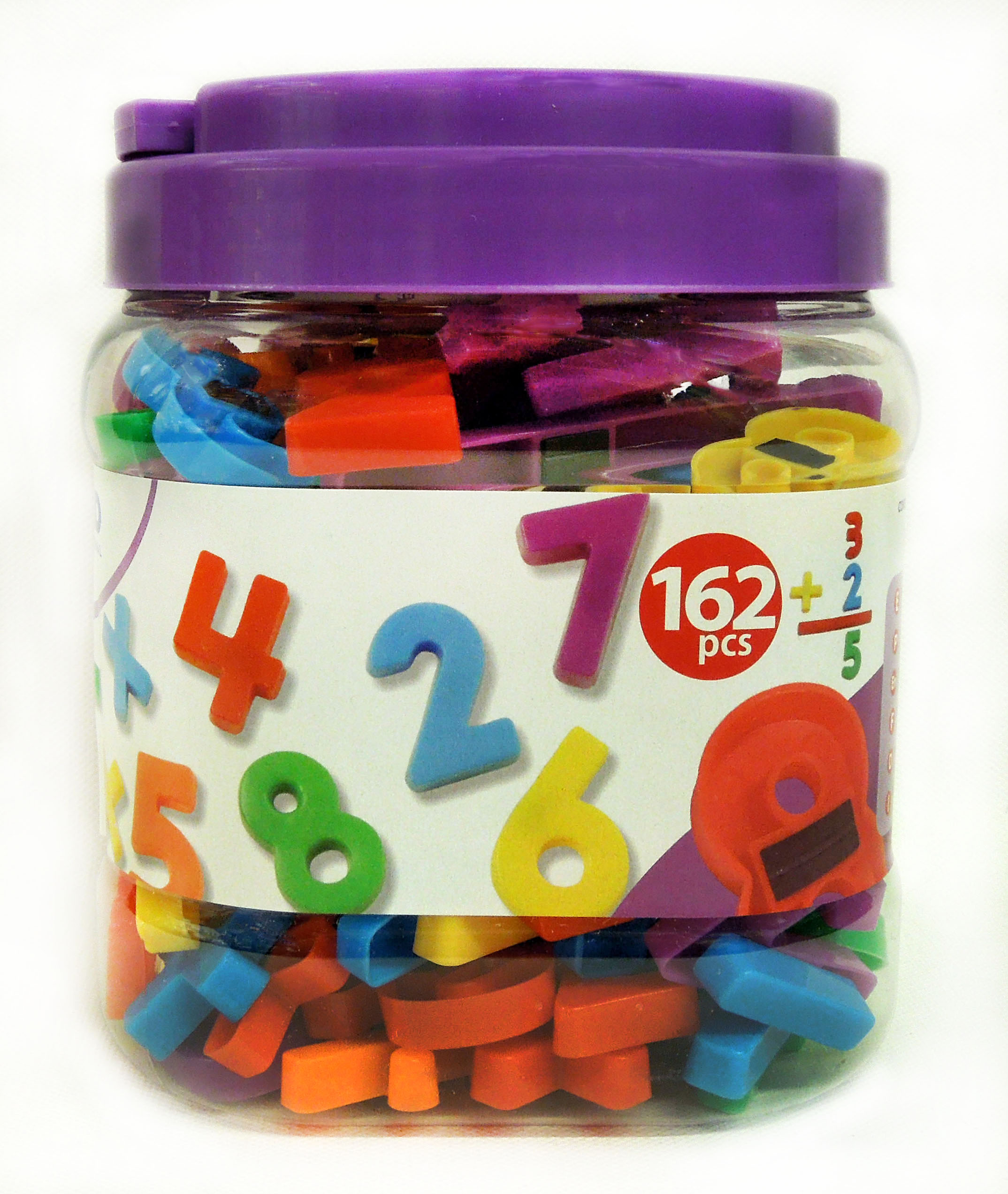 Picture of jar of magnetic numbers set