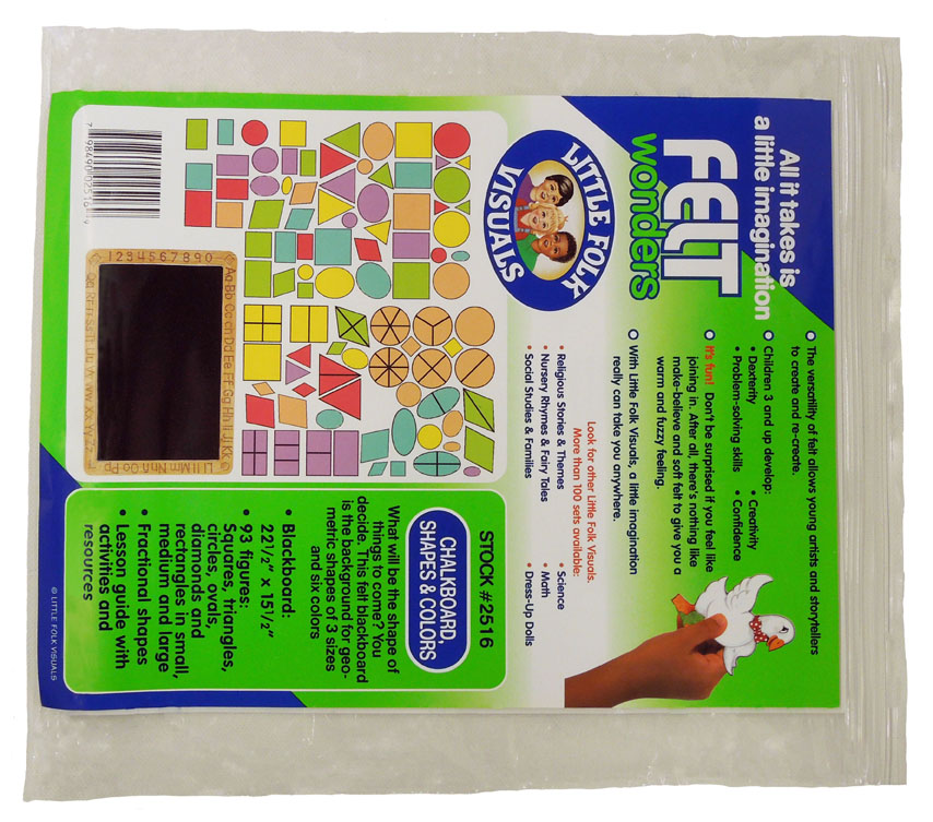 Picture of chalkboard shapes and colors felt set