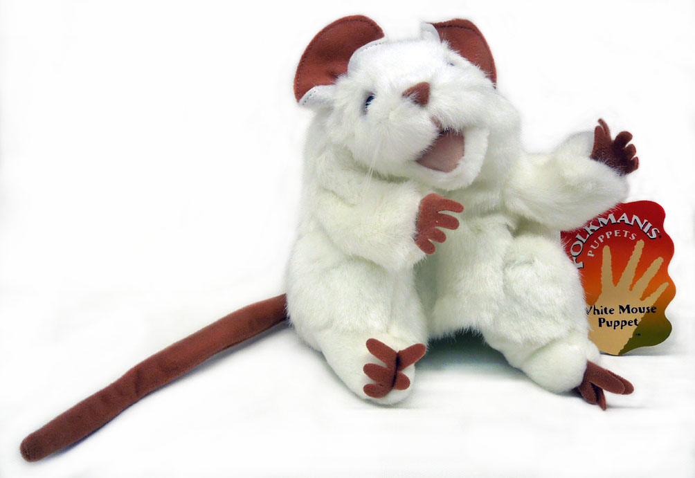Picture of white mouse puppet
