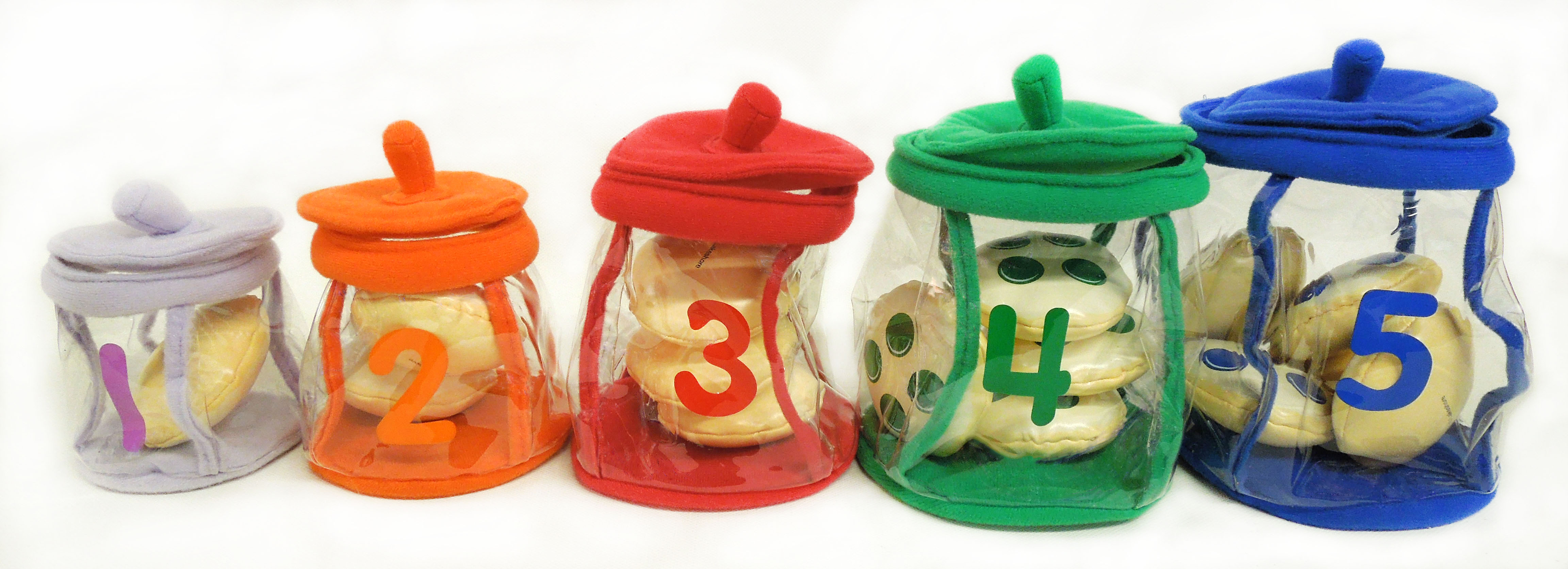 Picture of Count-a-Cookie Number Jar Set (5 plastic jars)