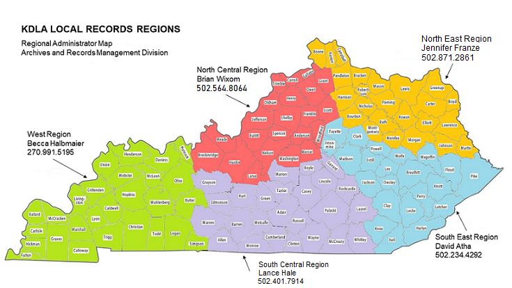 Local Records Regional Administrators